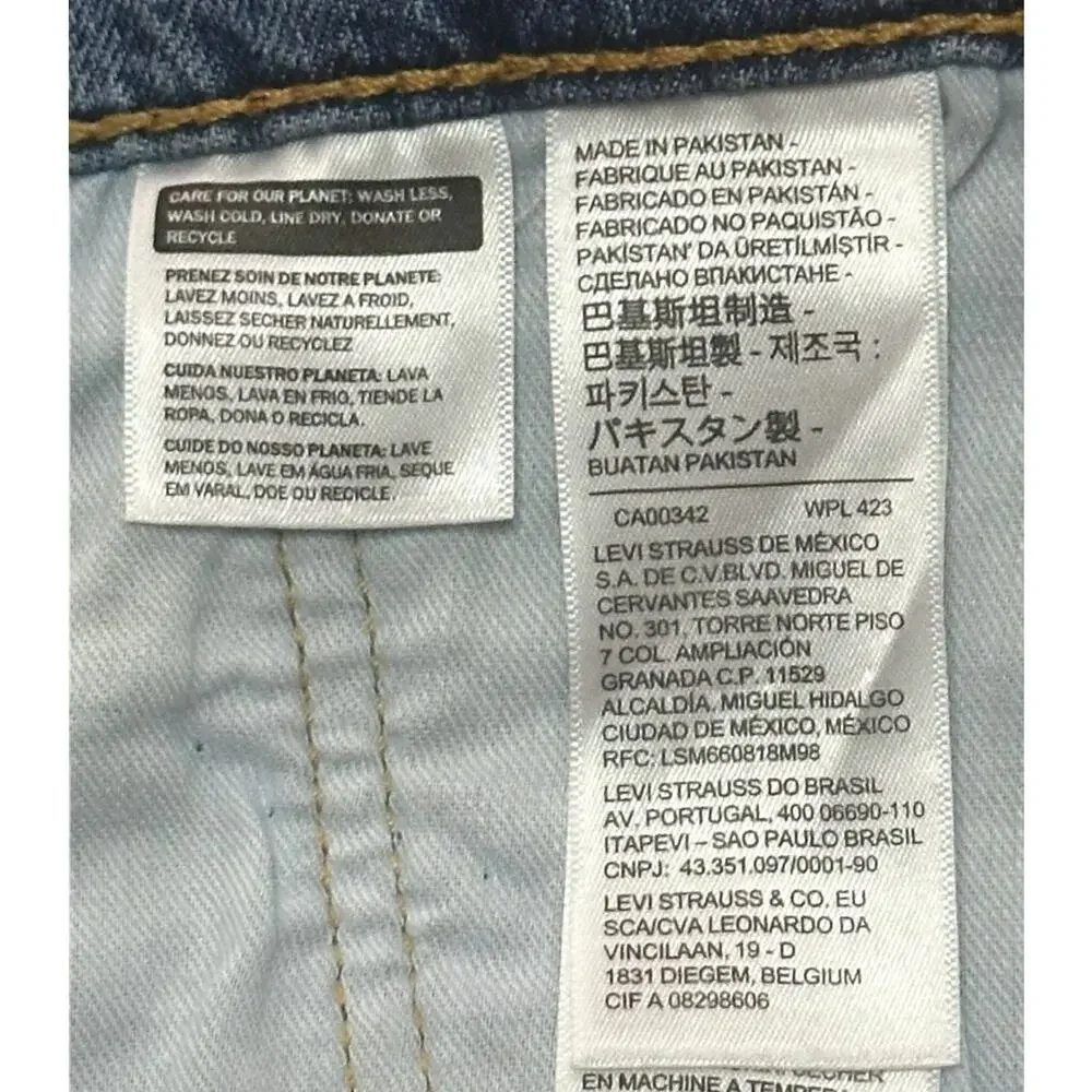 LEVI'S 514 Straight Jeans Denim Relax Medium Wash Mid Rise Classic Baggy 40 x 30